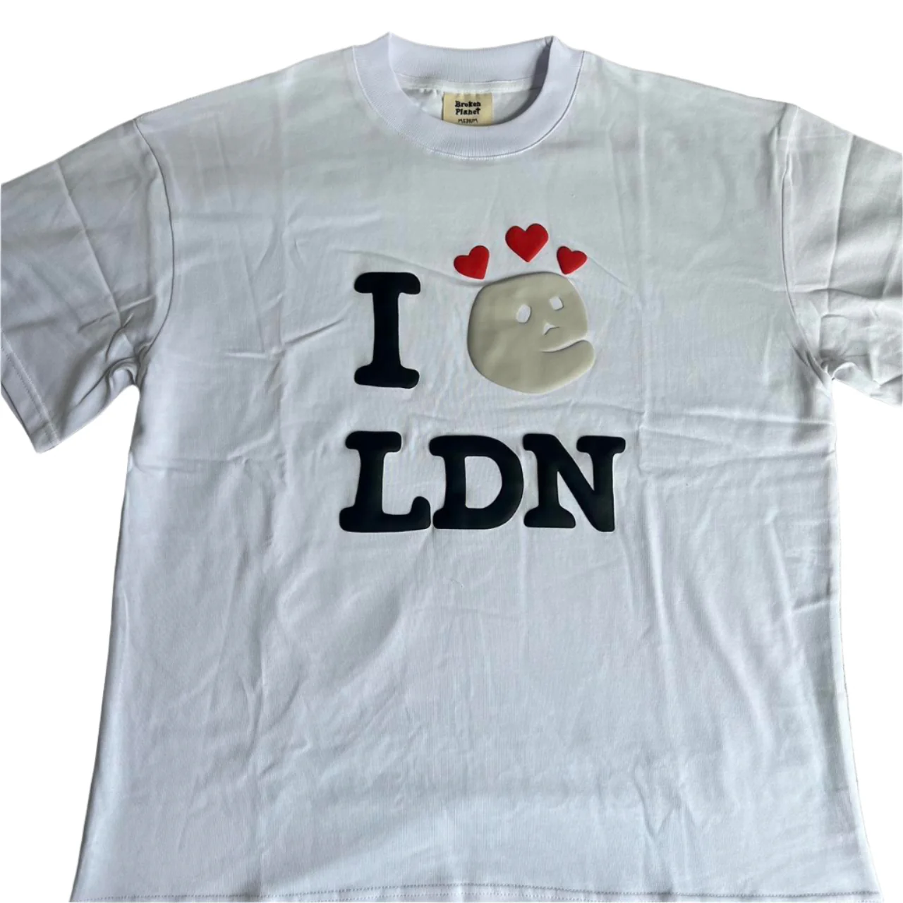 Broken Planet Market Skelly LDN T-Shirt Bone White - Image 2