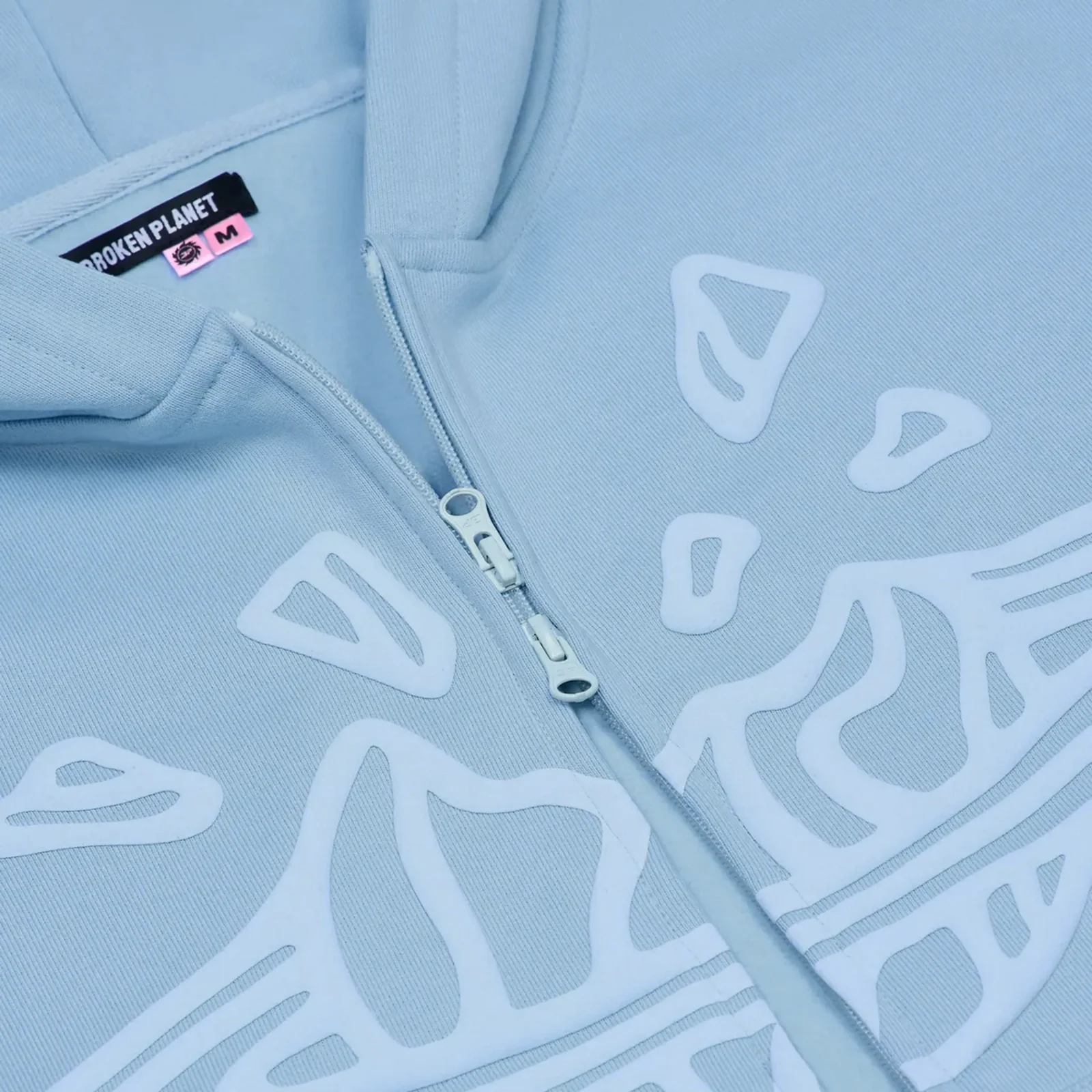 Broken Planet Market Sky Blue Zip Up Hoodie Sky Blue - Image 3