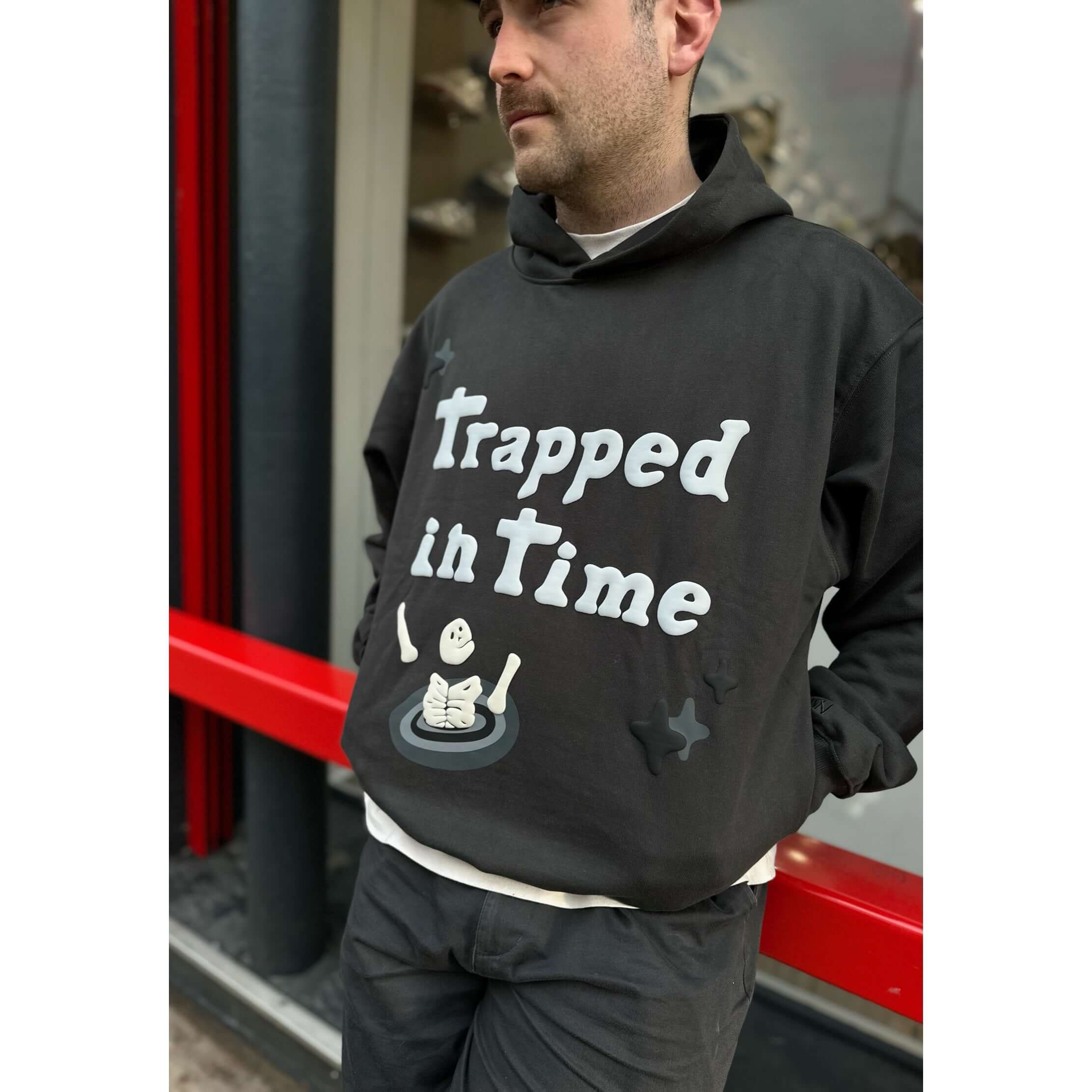 Broken Planet Market Trapped In Time Hoodie Soot Black - Image 3