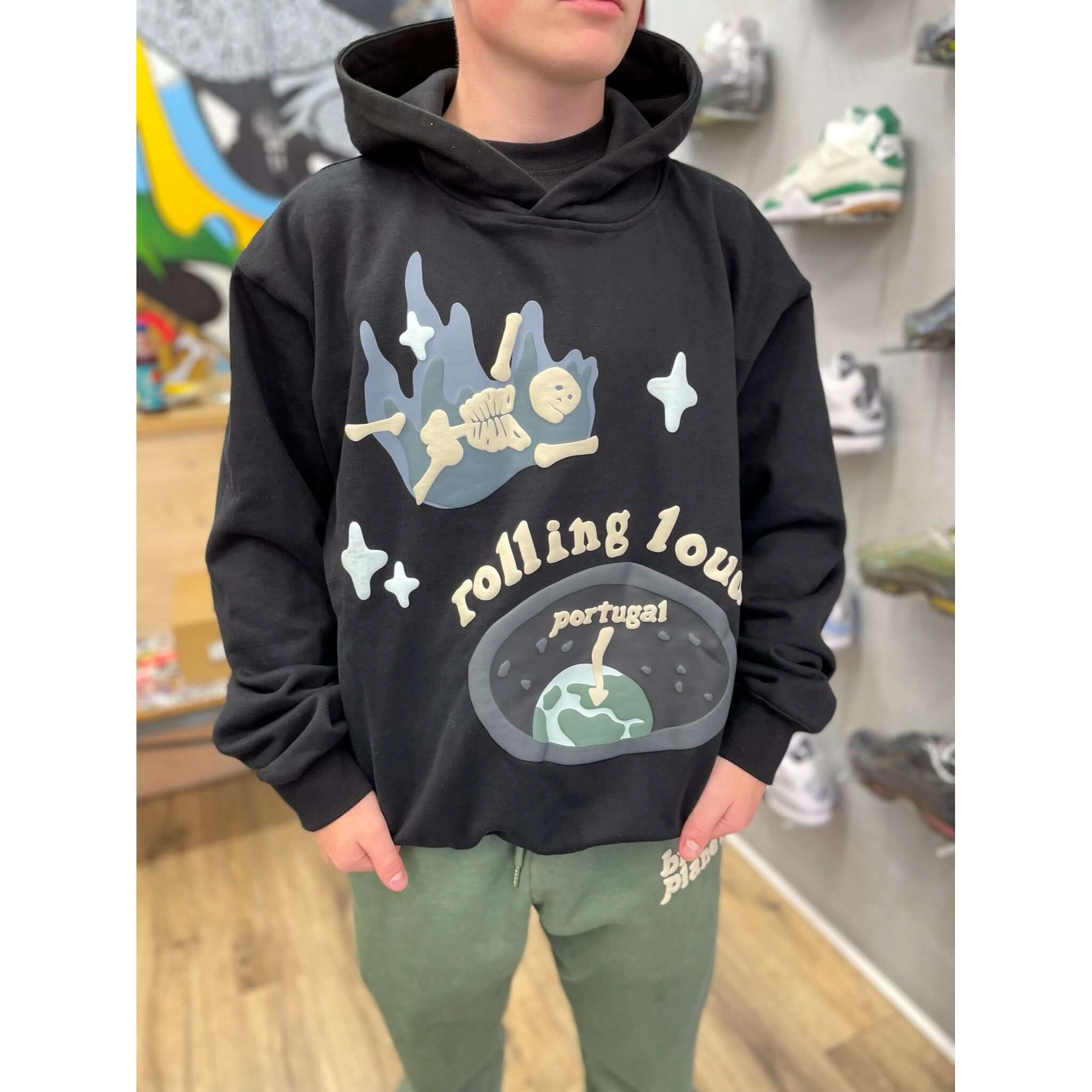 Broken Planet Market x Rolling Loud Portugal (2023) Hoodie Midnight Black - Image 2