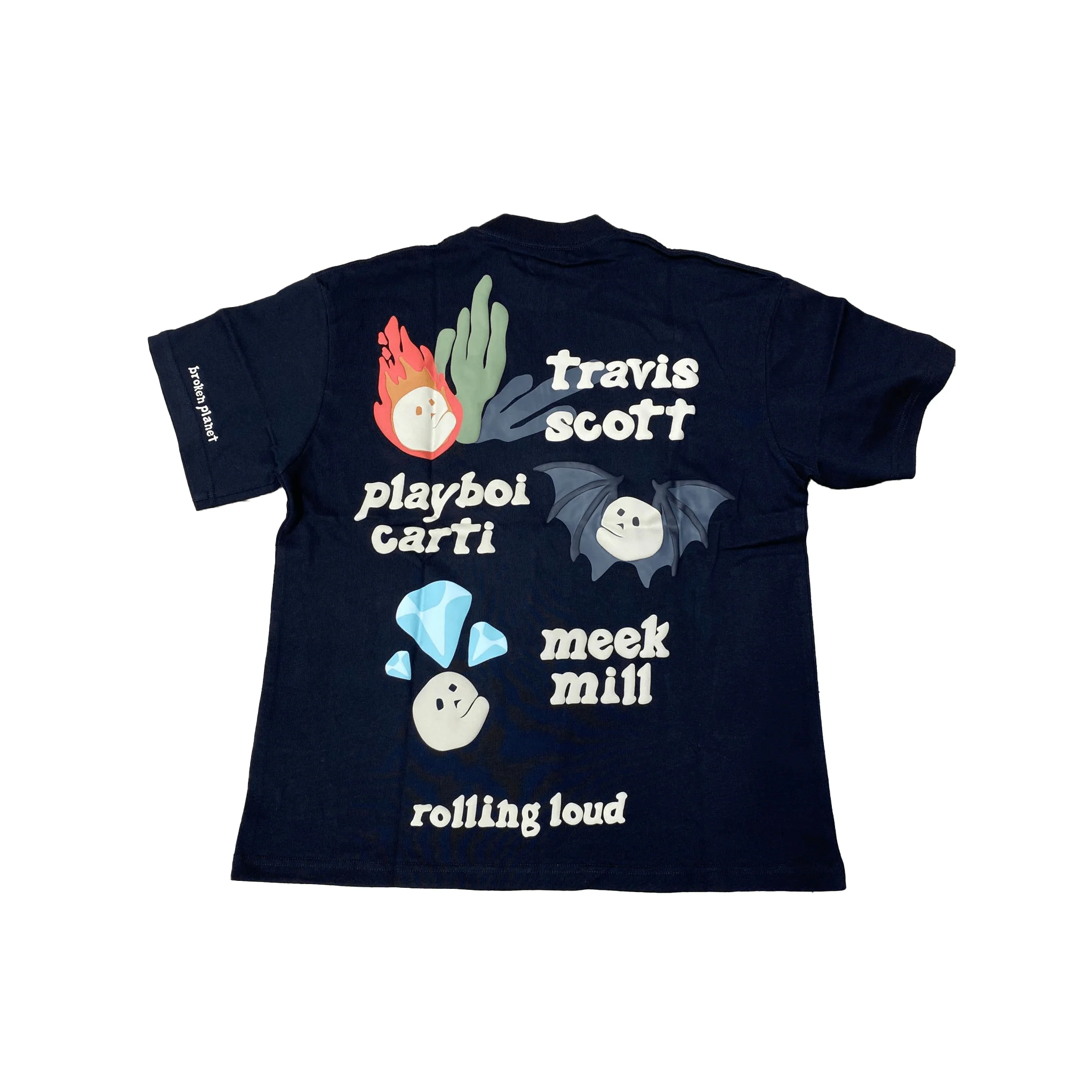 Broken Planet Market x Rolling Loud Portugal (2023) T-Shirt Midnight Black - Image 2