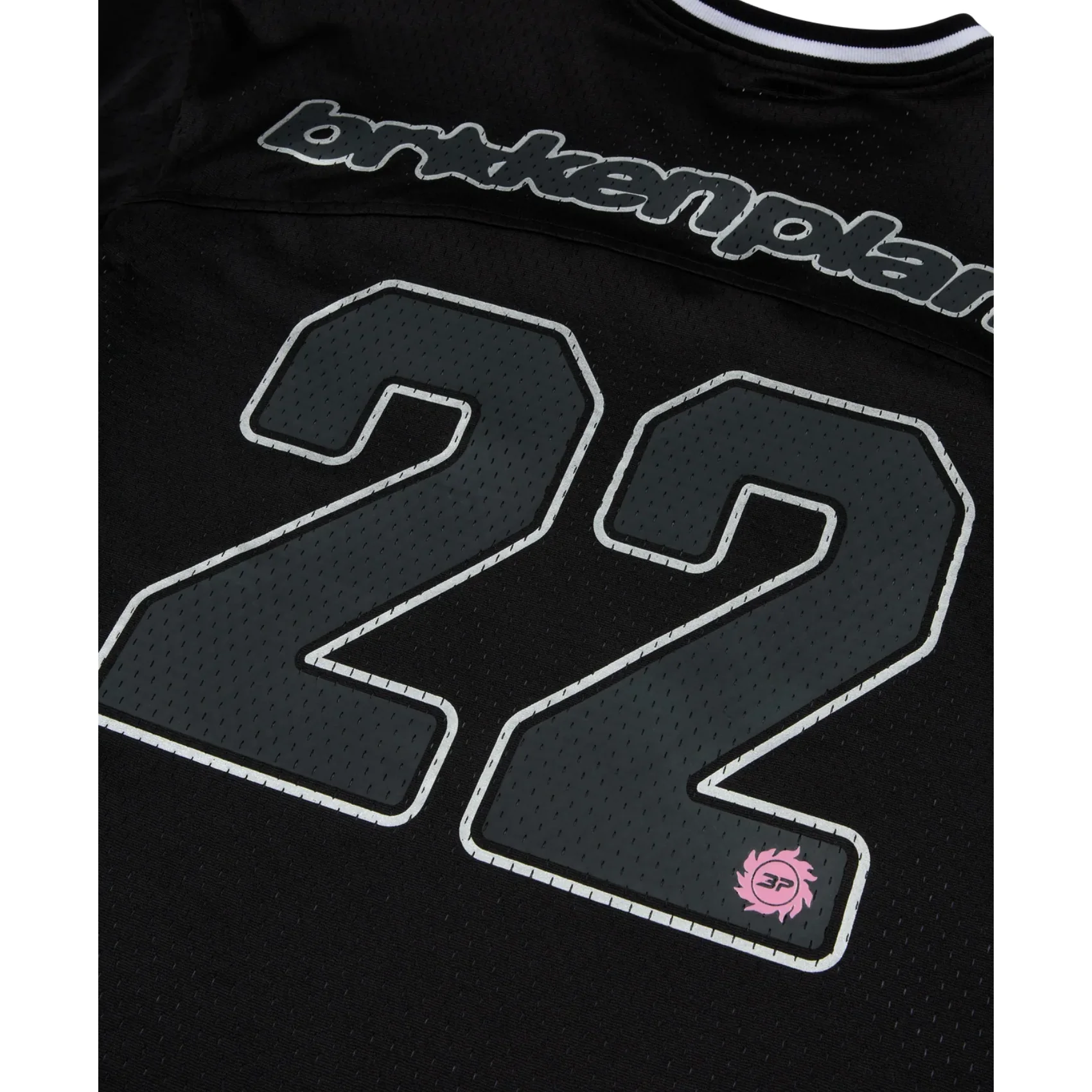 BROKEN PLANET REVERSIBLE MESH JERSEY BLACK WHITE - Image 2