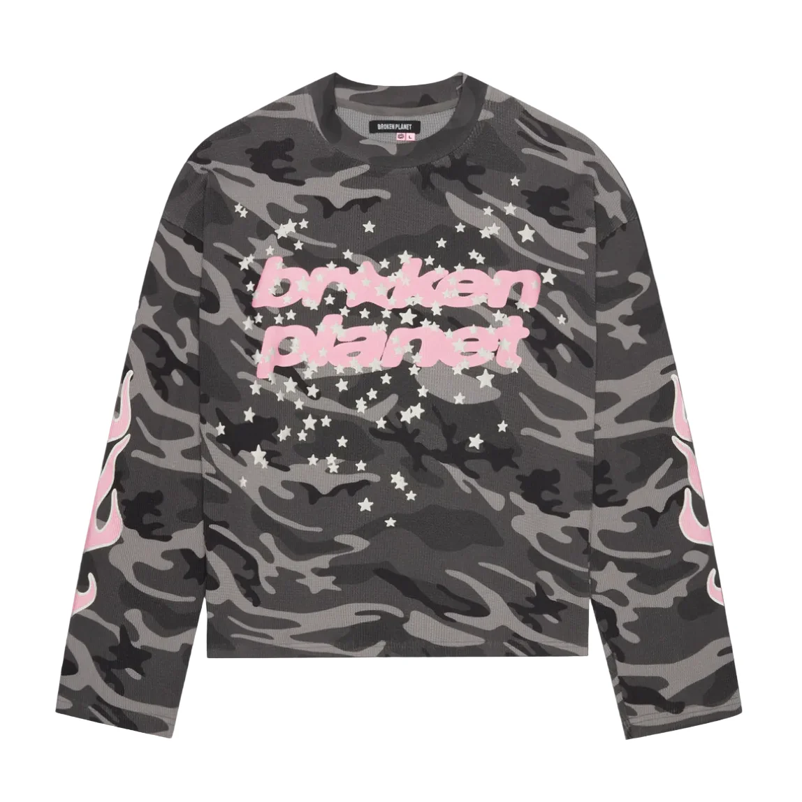 BROKEN PLANET STAR CAMO WAFFLE LONG SLEEVE