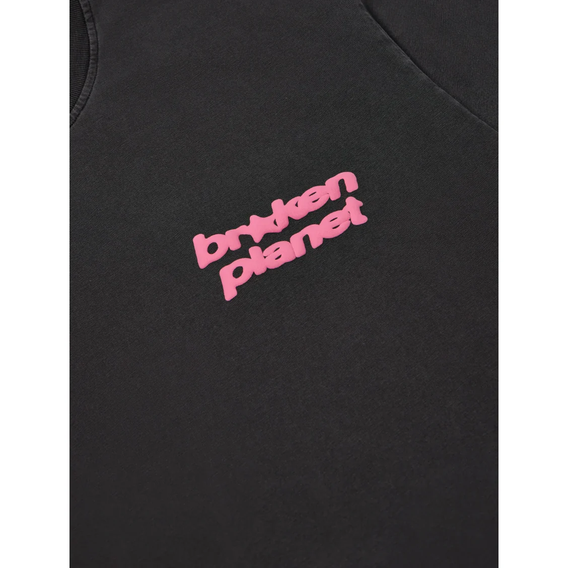 Broken Planet Star Girl Tee Black Candy Pink - Image 2