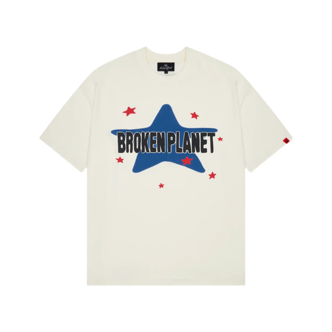 Broken Planet Star T-Shirt Vanilla White