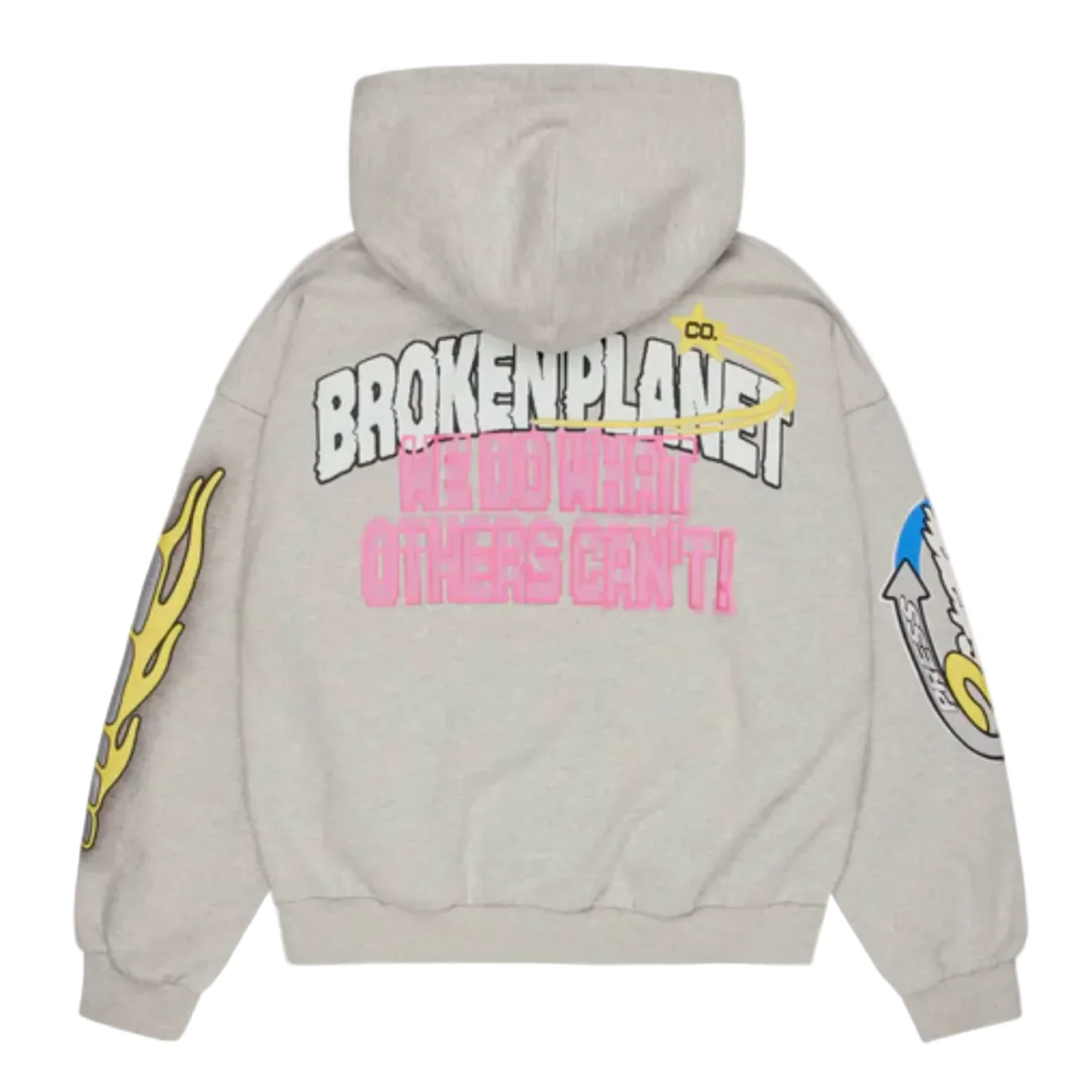 Broken Planet The Planet Is Yours Zip Up Hoodie Heather Gray - Image 2