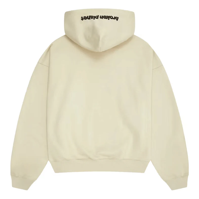 Broken Planet Zip Up Hoodie Bone White - Image 2