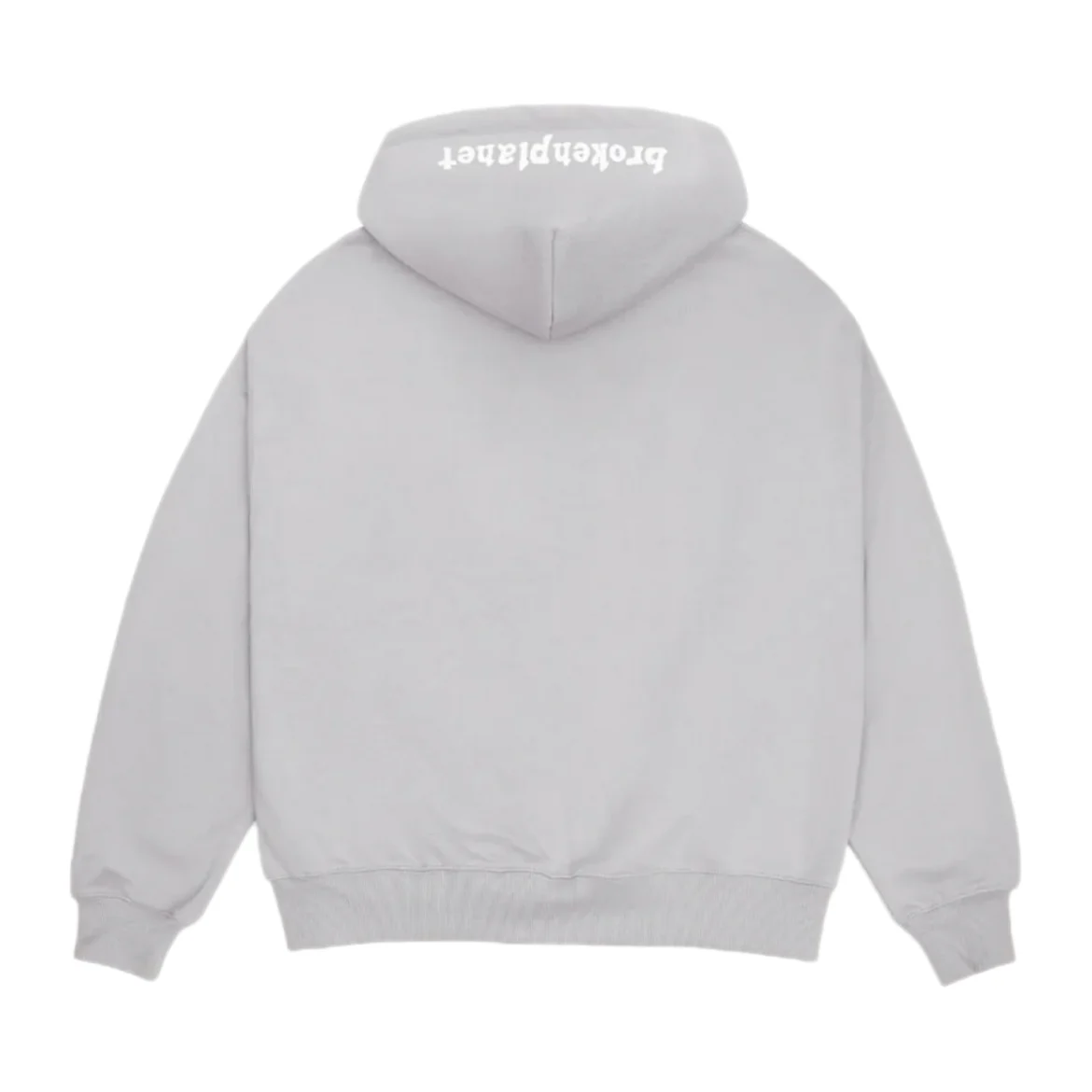 Broken Planet Zip Up Hoodie Stone Grey - Image 2