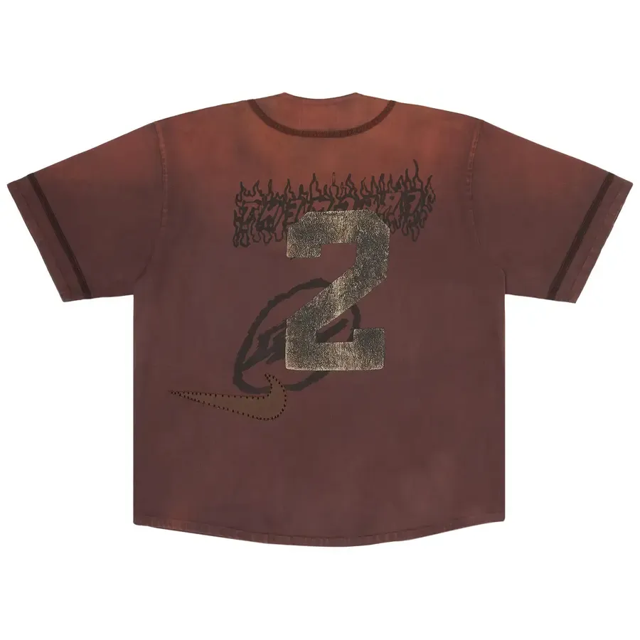 Cactus Jack by Travis Scott x Fragment x Nike Tokyo Jack Retro Baseball Jersey 'Brown' - Image 2