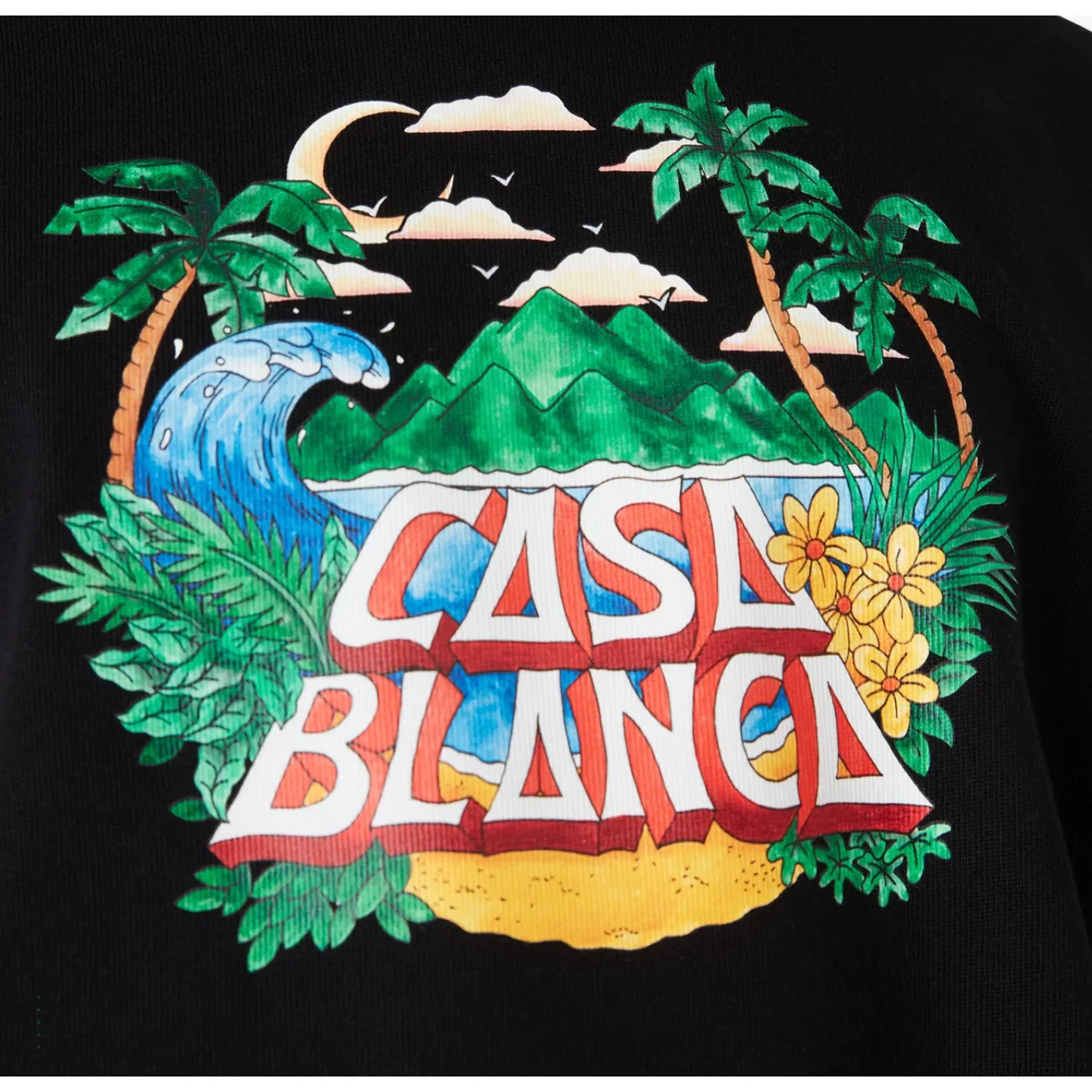 Casablanca Beach Wave T‑Shirt Black - Image 2