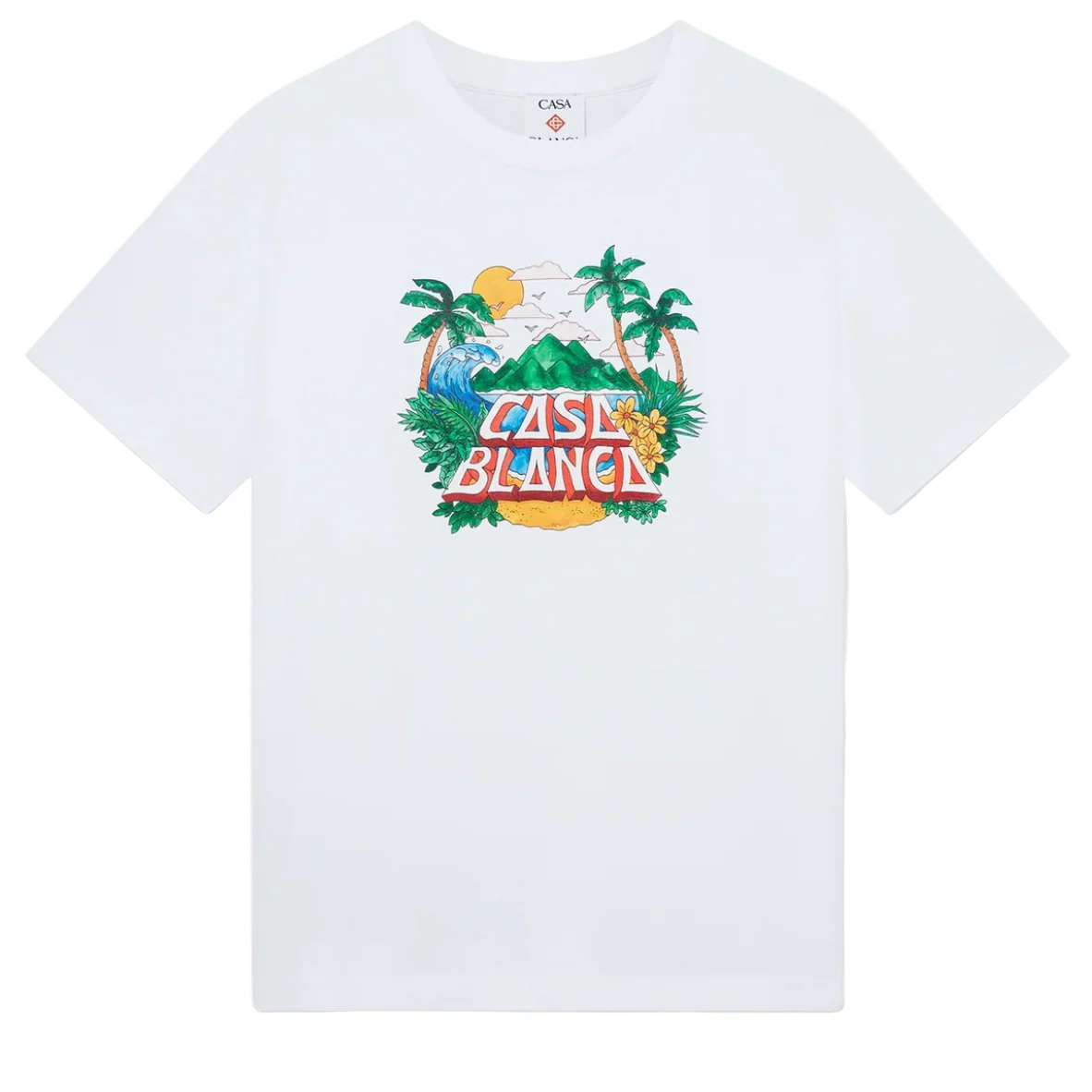 Casablanca Beach Wave T-Shirt White