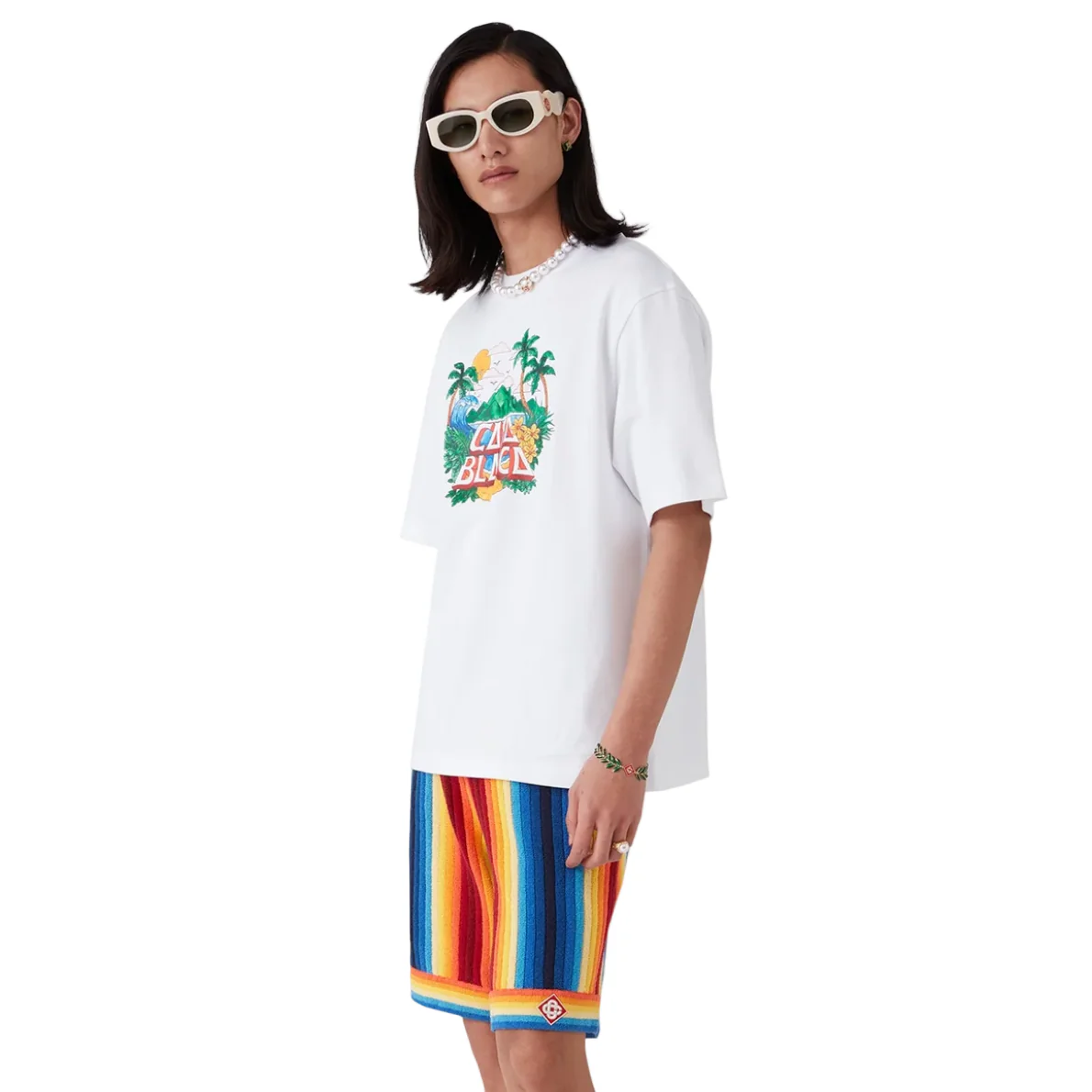 Casablanca Beach Wave T-Shirt White - Image 2