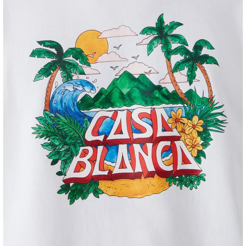 Casablanca Beach Wave T-Shirt White - Image 4