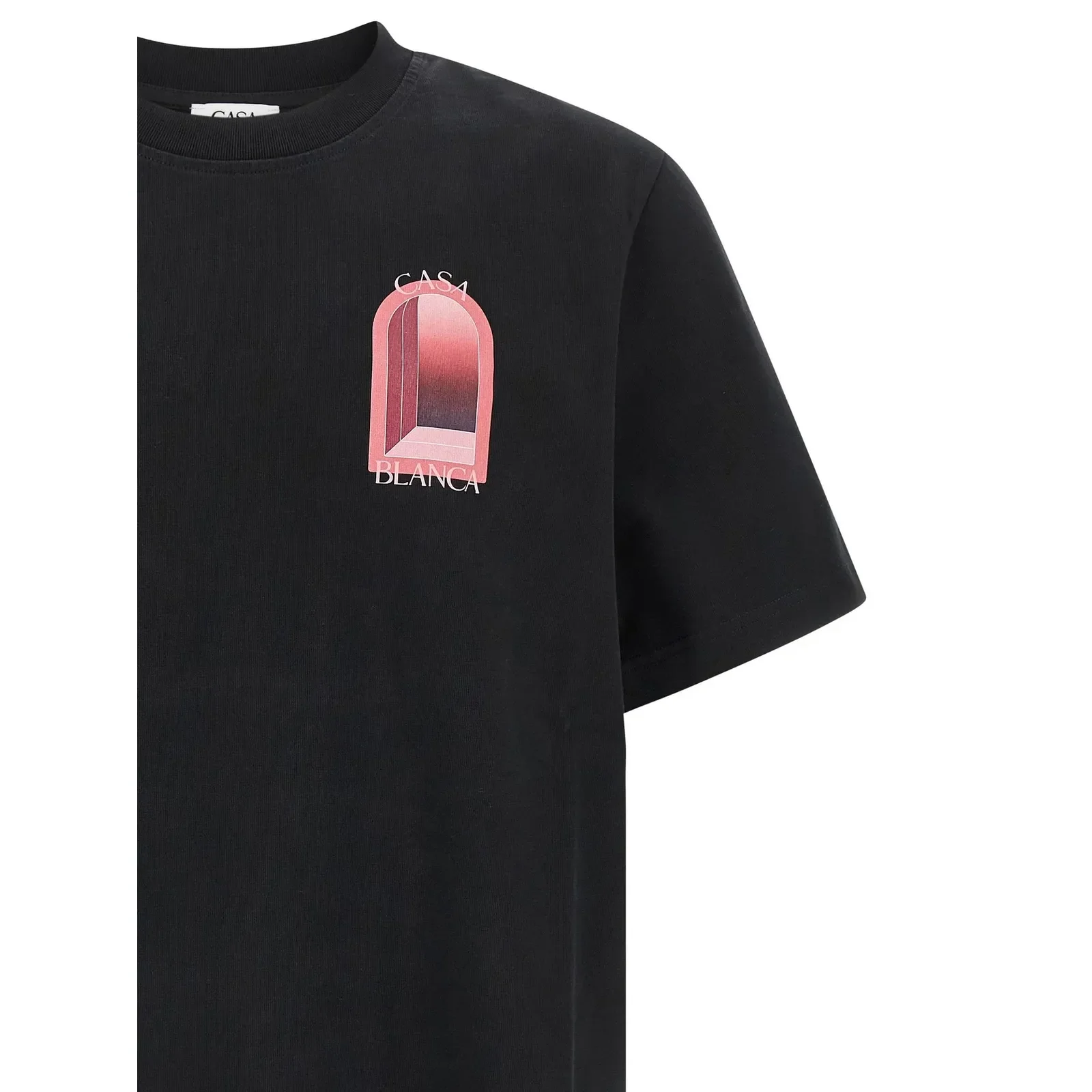 Casablanca Black & Pink Arches Short Sleeve T‑Shirt - Image 3