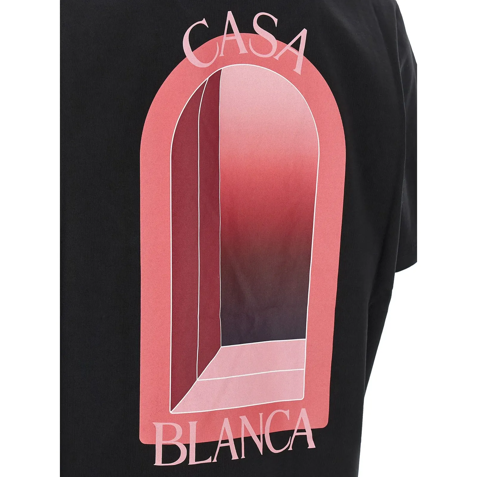 Casablanca Black & Pink Arches Short Sleeve T‑Shirt - Image 4