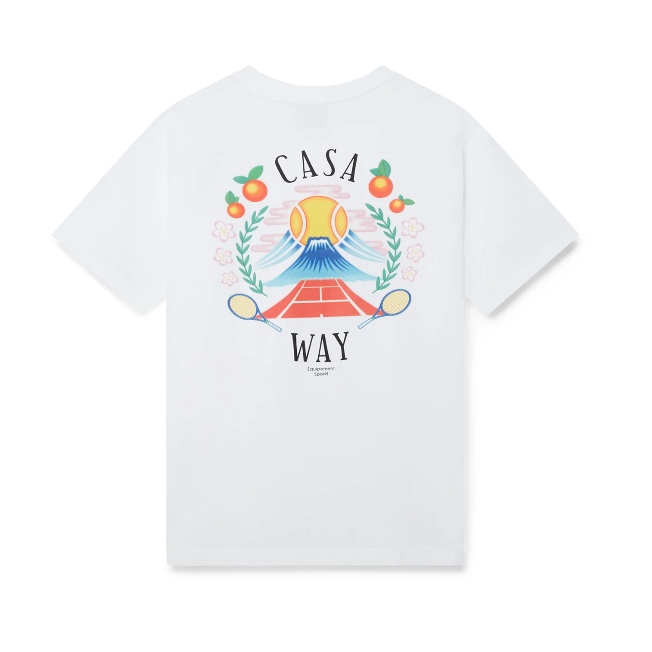CASABLANCA CASA WAY MOUNTAIN SHORT SLEEVE T‑SHIRT WHITE