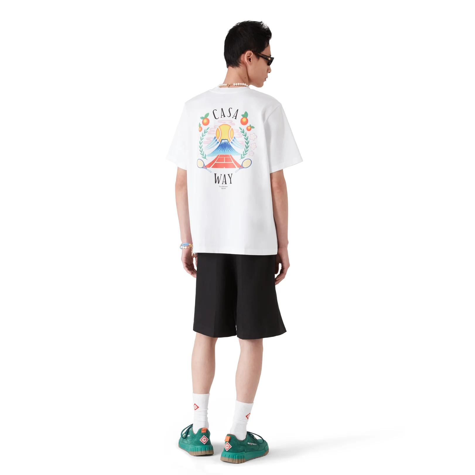 CASABLANCA CASA WAY MOUNTAIN SHORT SLEEVE T‑SHIRT WHITE - Image 4