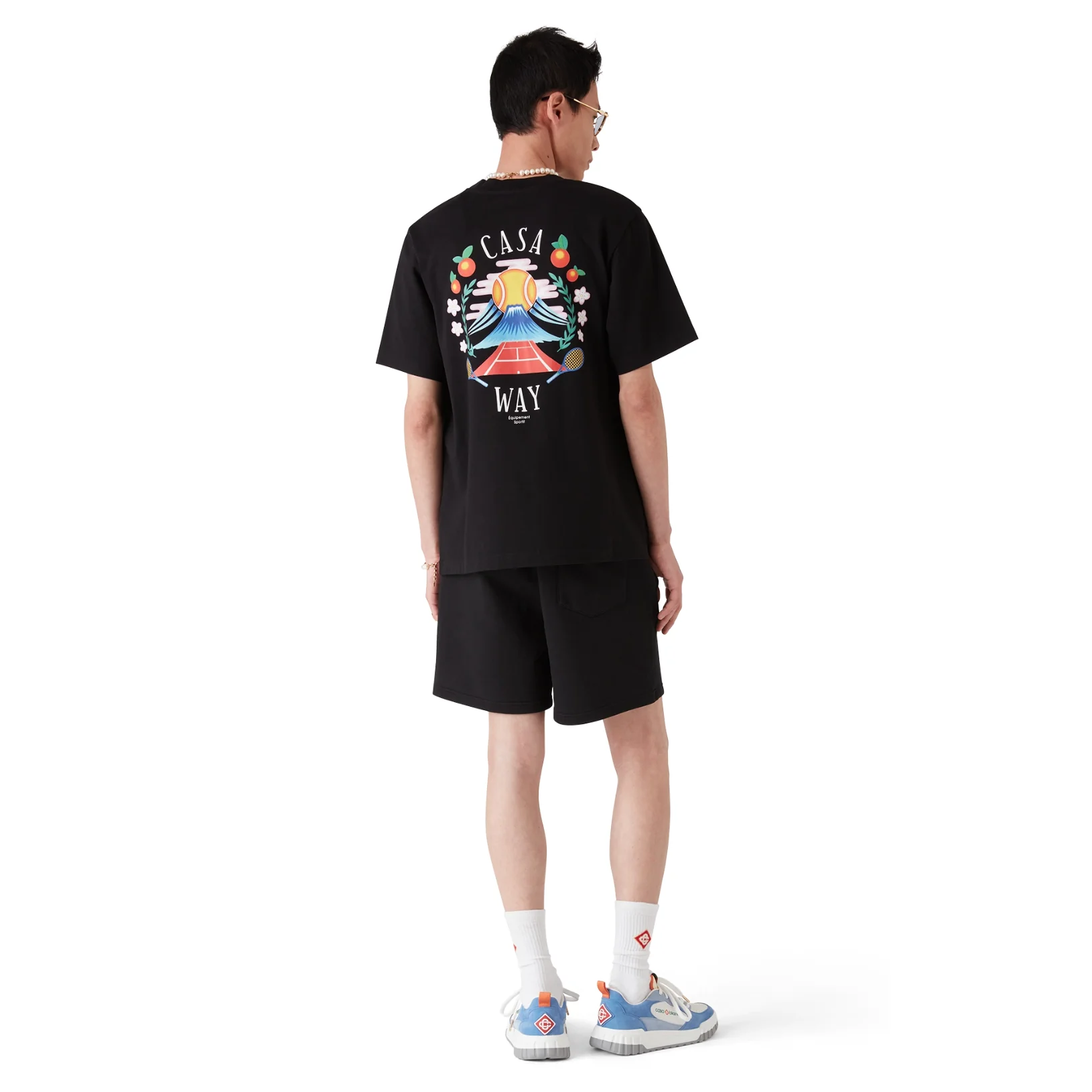 CASABLANCA CASA WAY MOUNTAIN SHORT SLEEVE T‑SHIRT BLACK - Image 3