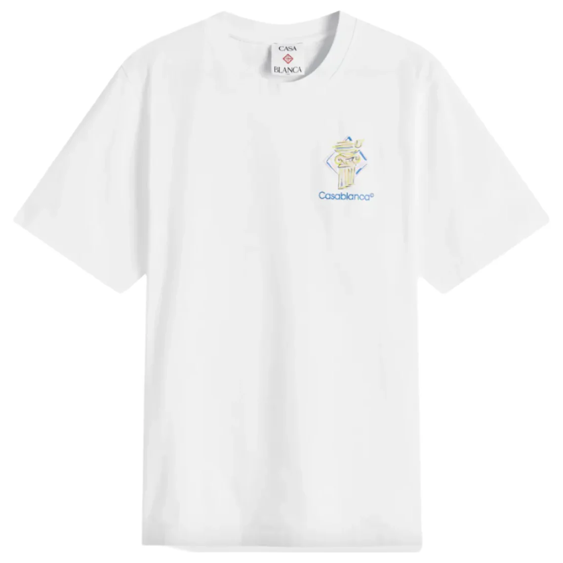 Casablanca Diamond Column T-Shirt White