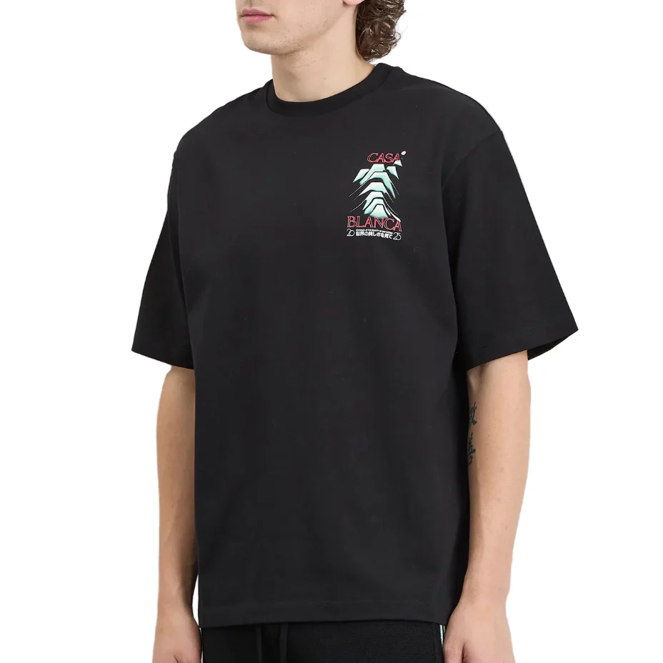 Casablanca Frosty Mountain T-Shirt Black - Image 4