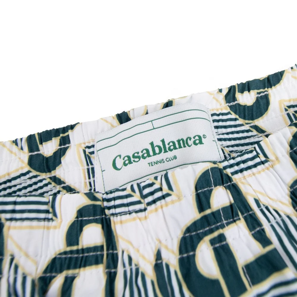 CASABLANCA HEART MONOGRAM PRINTED SWIM SHORTS Printed Swim Shorts Green - Image 4