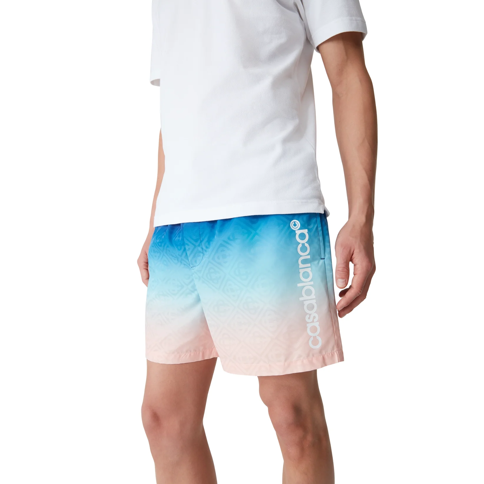 CASABLANCA JACQUARD GRADIENT SWIM SHORTS BLUE GRADIENT - Image 3