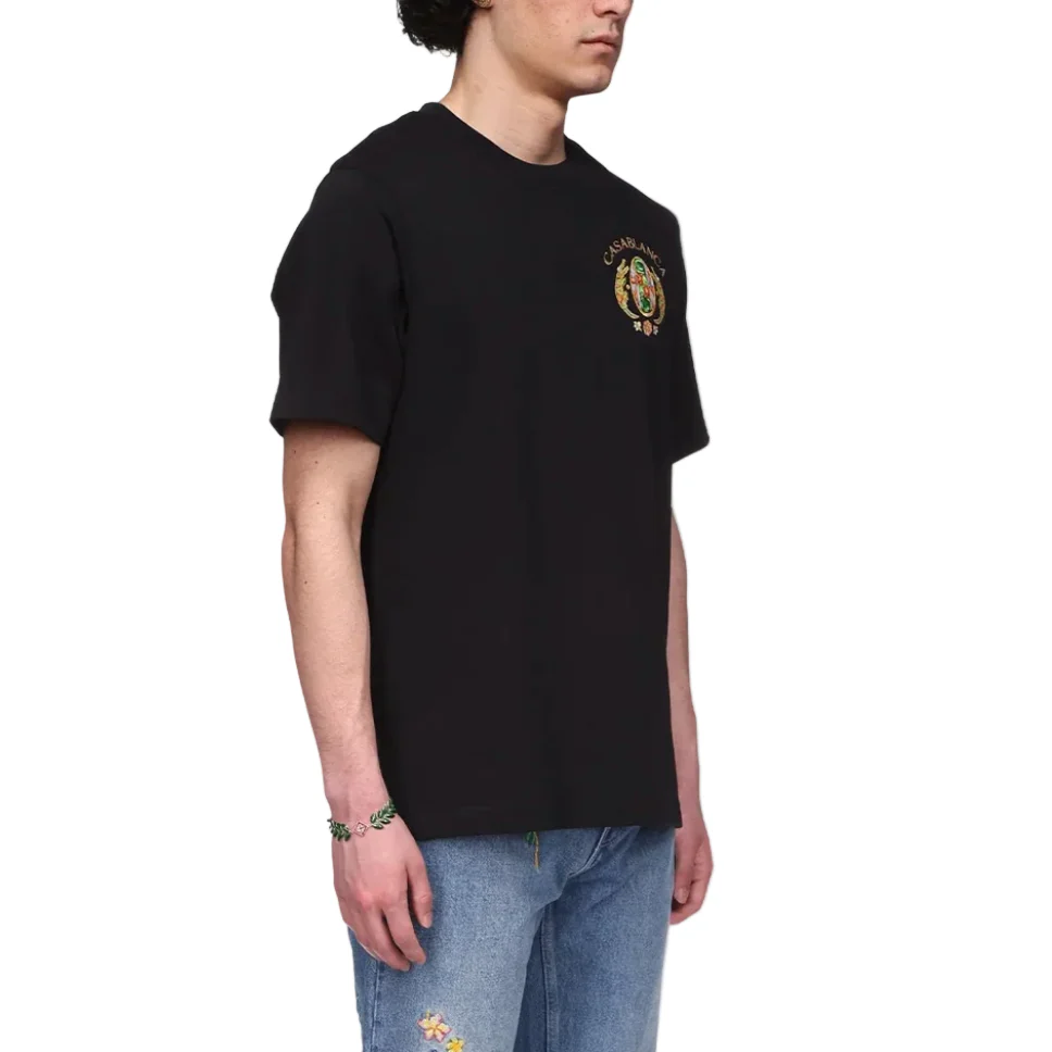 Casablanca Joyaux D'afrique Tennis Club T-Shirt Black - Image 3