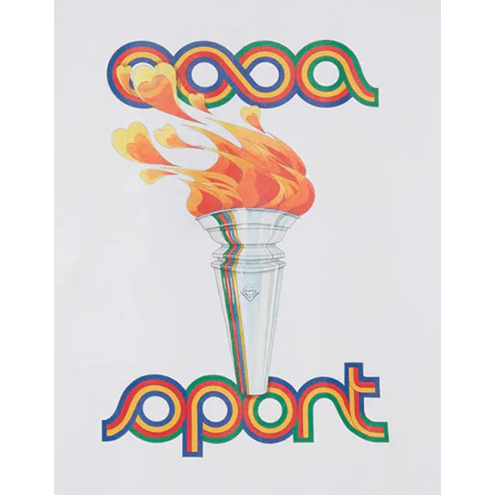 Casablanca La Flamme Du Sport T-Shirt White - Image 3