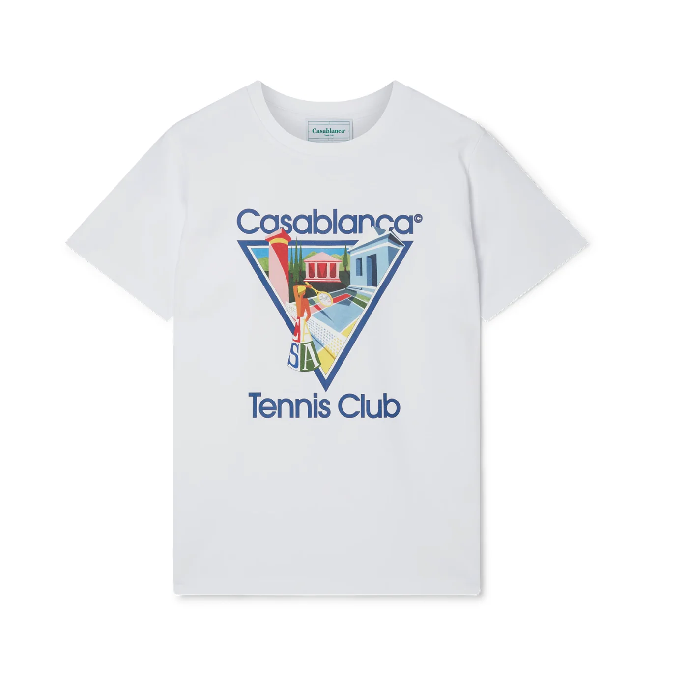 CASABLANCA LA JOUEUSE SHORT SLEEVE T‑SHIRT WHITE