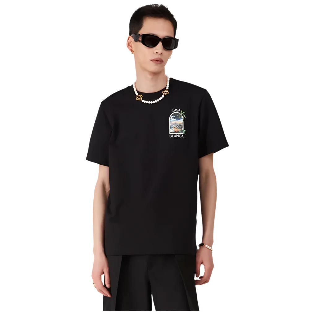 Casablanca LA Night T-Shirt Black - Image 3