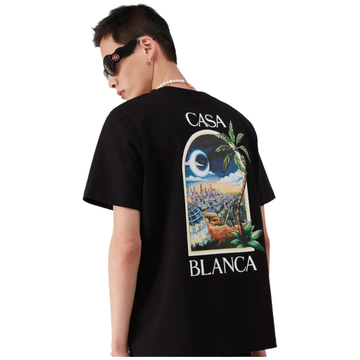 Casablanca LA Night T-Shirt Black - Image 4