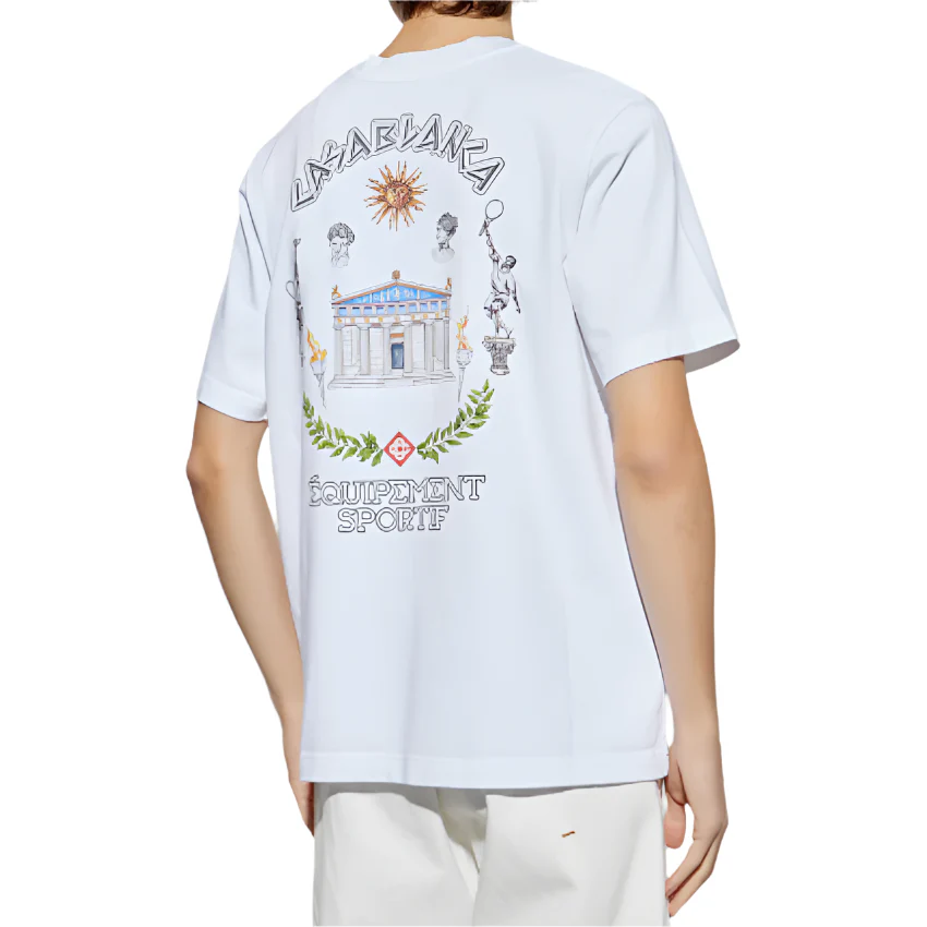 Casablanca Le Temple Du Sport T-Shirt White - Image 2