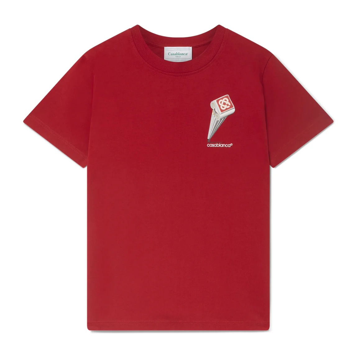 Casablanca Leaning Column T-Shirt Red