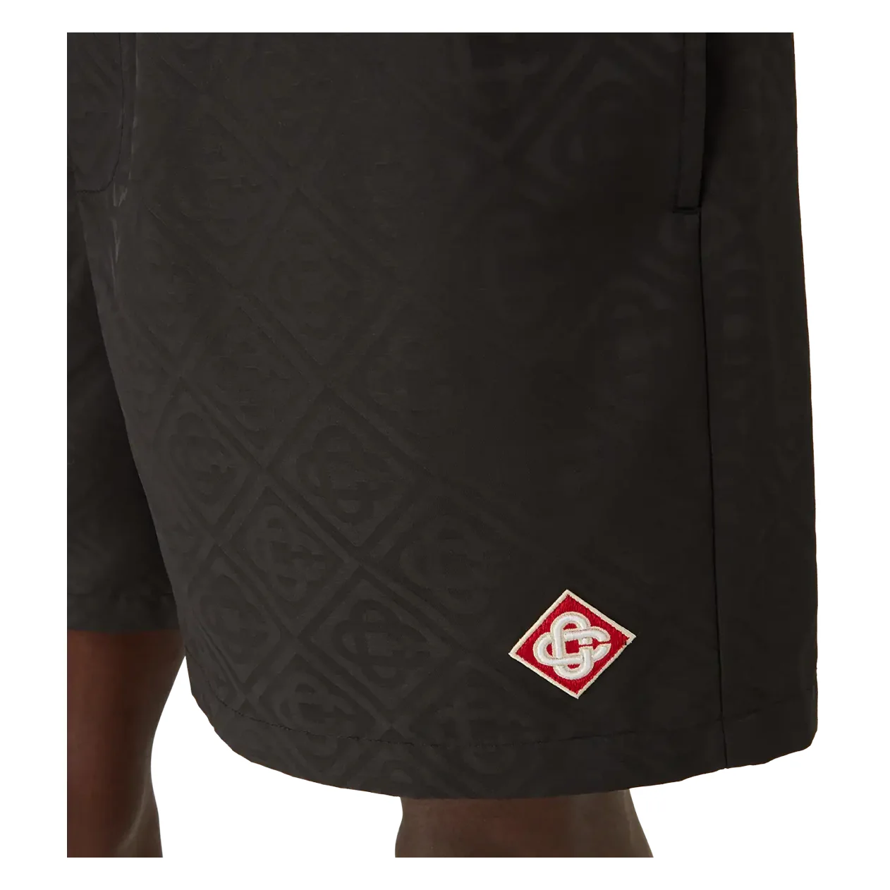 CASABLANCA MONOGRAM JACQUARD SWIM SHORTS BLACK - Image 2