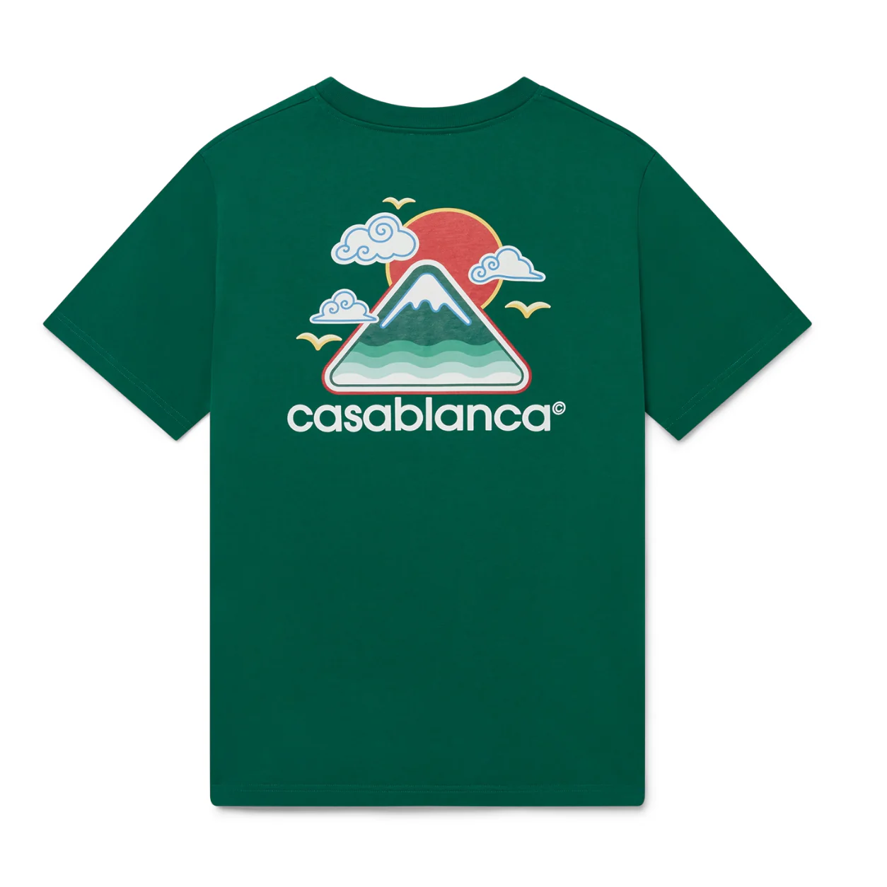 CASABLANCA MONTAGNE ONDULEE SHORT SLEEVE T‑SHIRT GREEN - Image 2