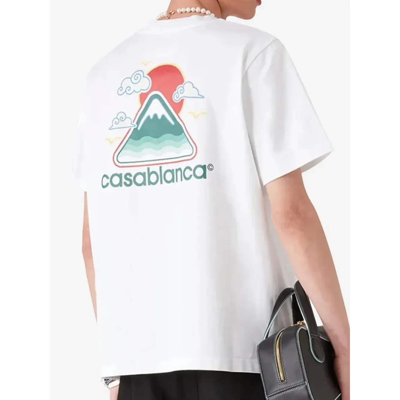 Casablanca Montagne Ondulee T-Shirt White - Image 2