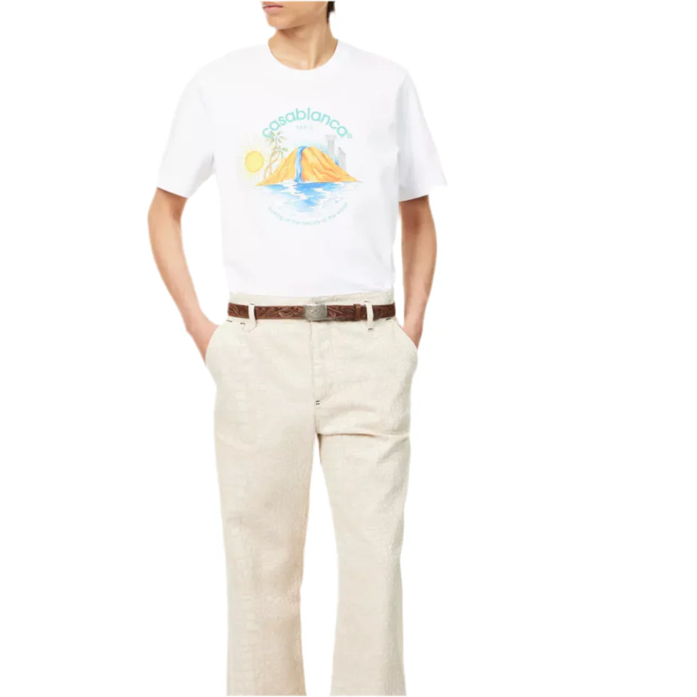 Casablanca Oasis T-Shirt White - Image 3