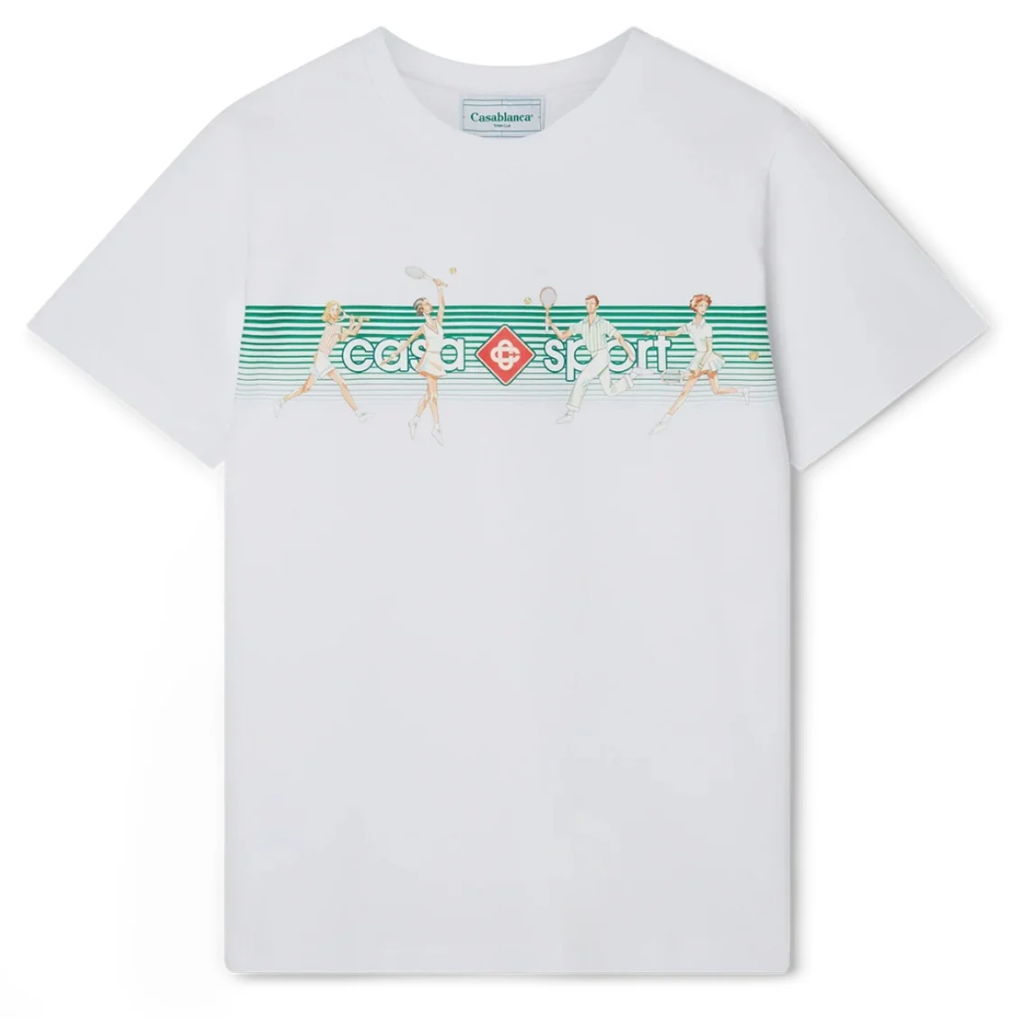 Casablanca Playful Stripes T-Shirt White