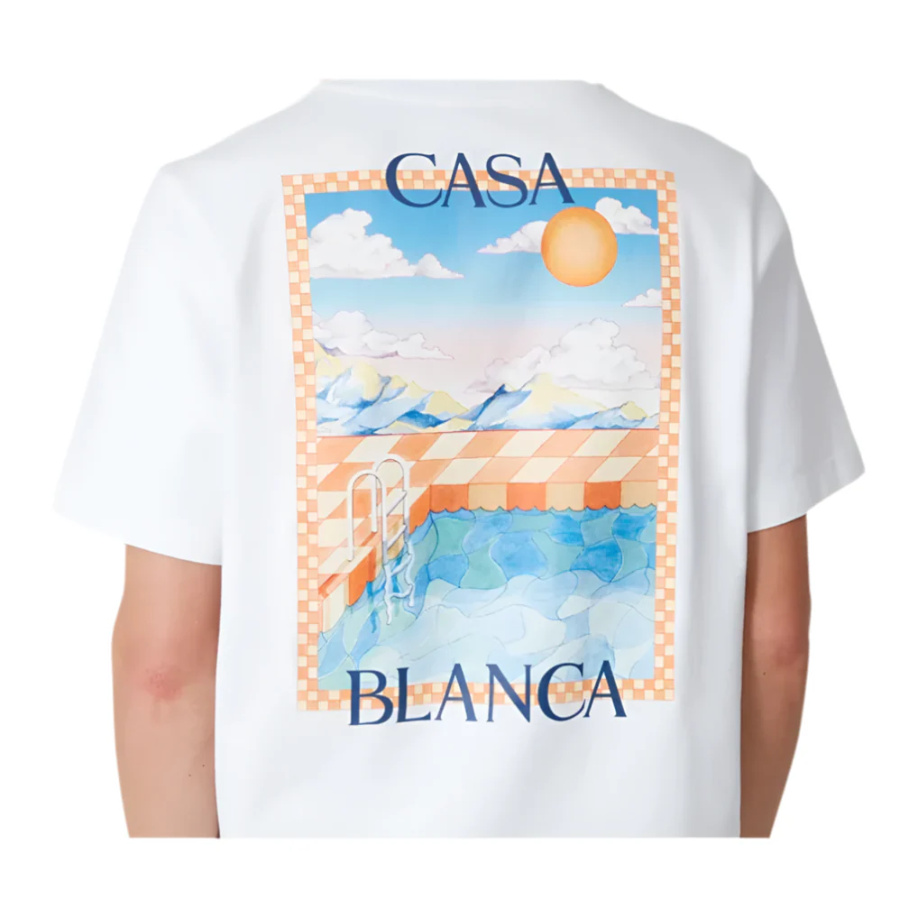 Casablanca Surreal Pool T-Shirt White - Image 2