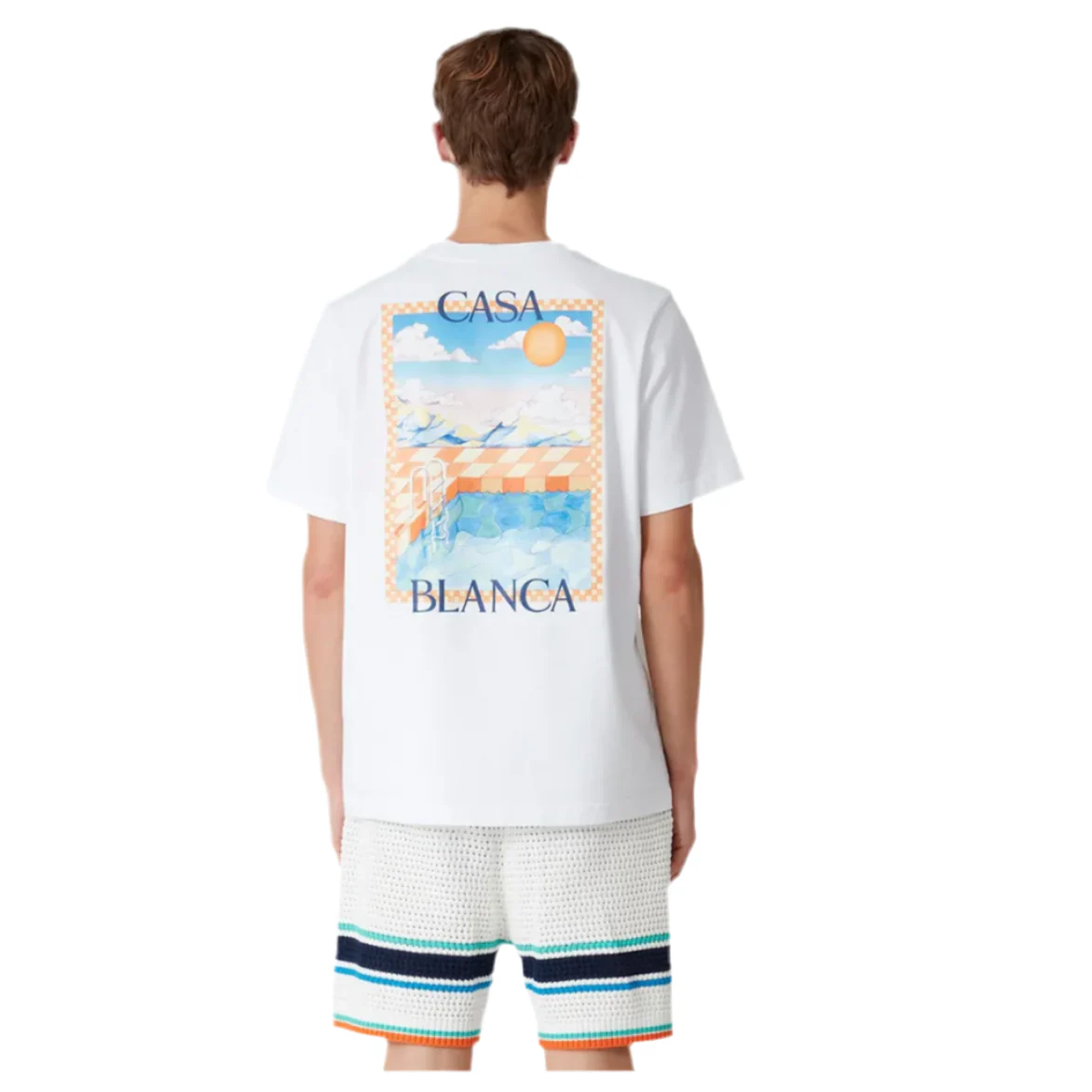 Casablanca Surreal Pool T-Shirt White - Image 3