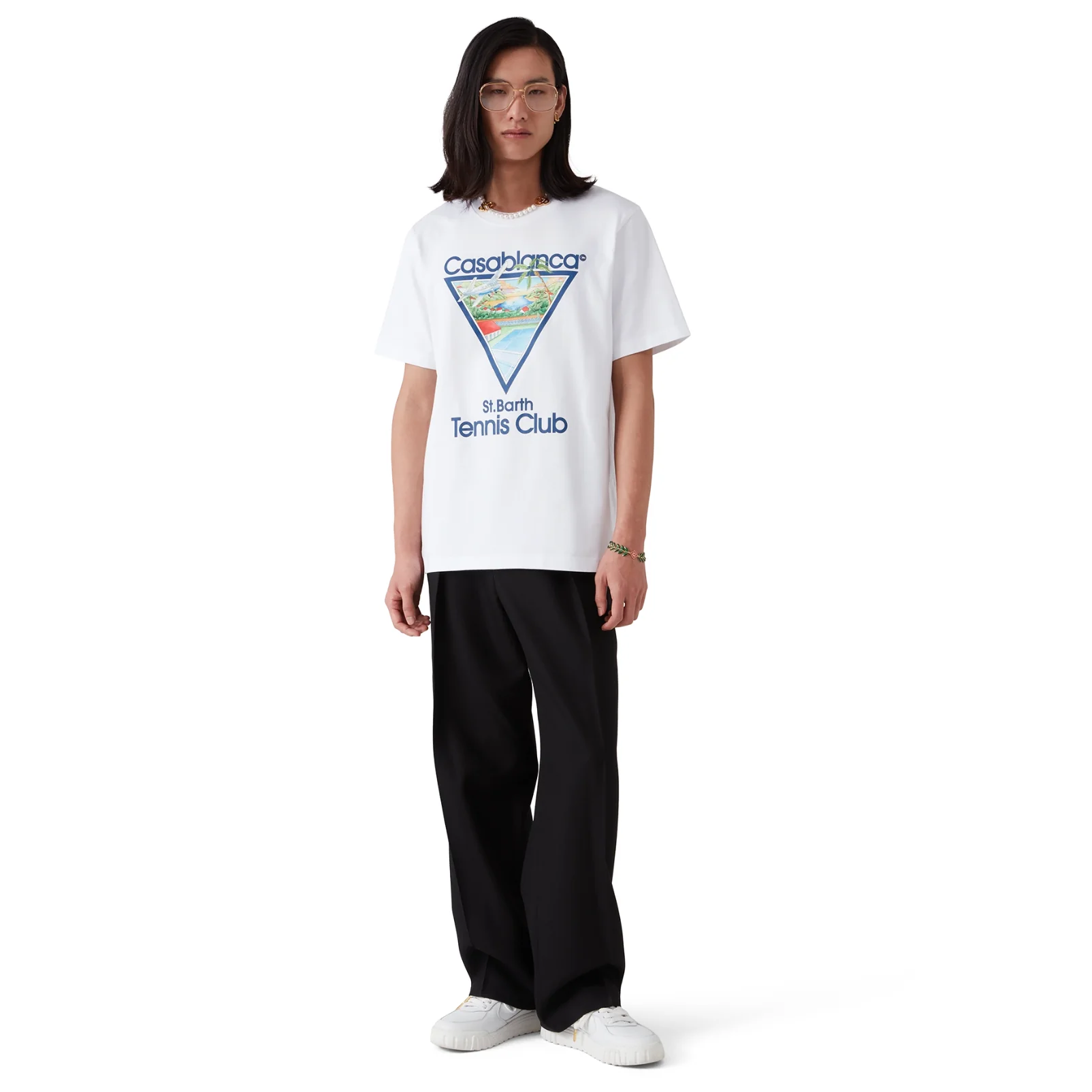 CASABLANCA ST. BARTH TENNIS CLUB ICON SHORT SLEEVE T‑SHIRT WHITE - Image 2