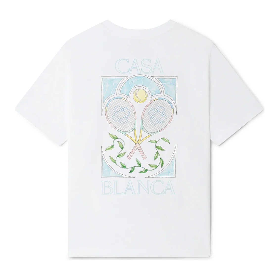 Casablanca Tennis Pastelle T-Shirt White - Image 2