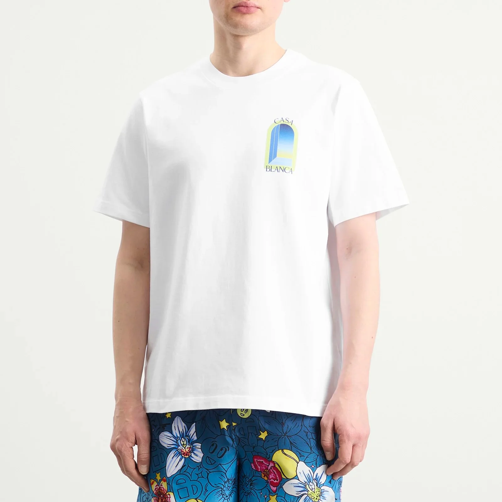Casablanca White & Lime Arches Short Sleeve T‑Shirt - Image 2