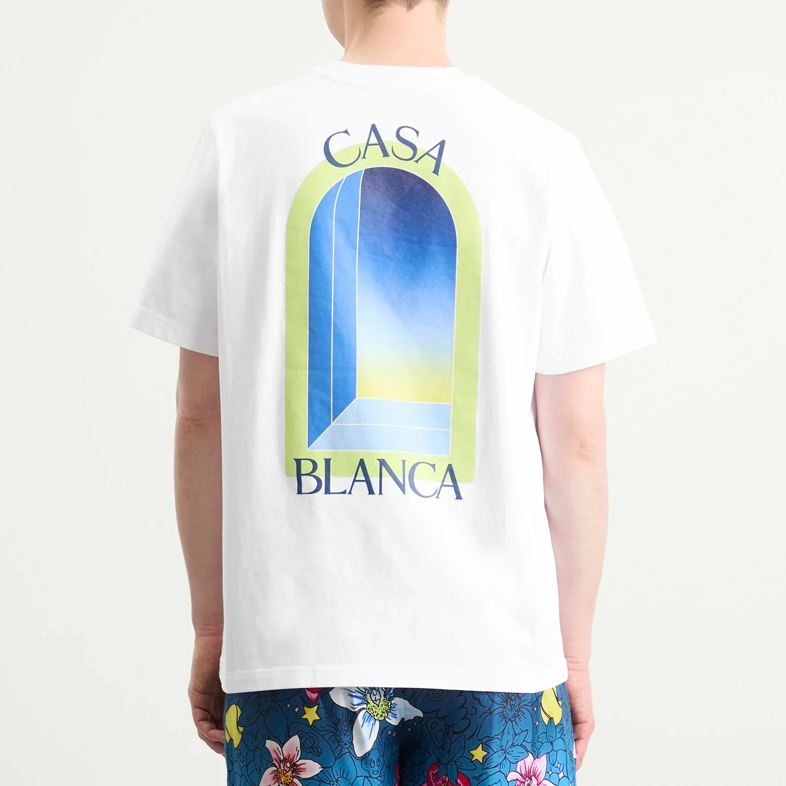 Casablanca White & Lime Arches Short Sleeve T‑Shirt - Image 3