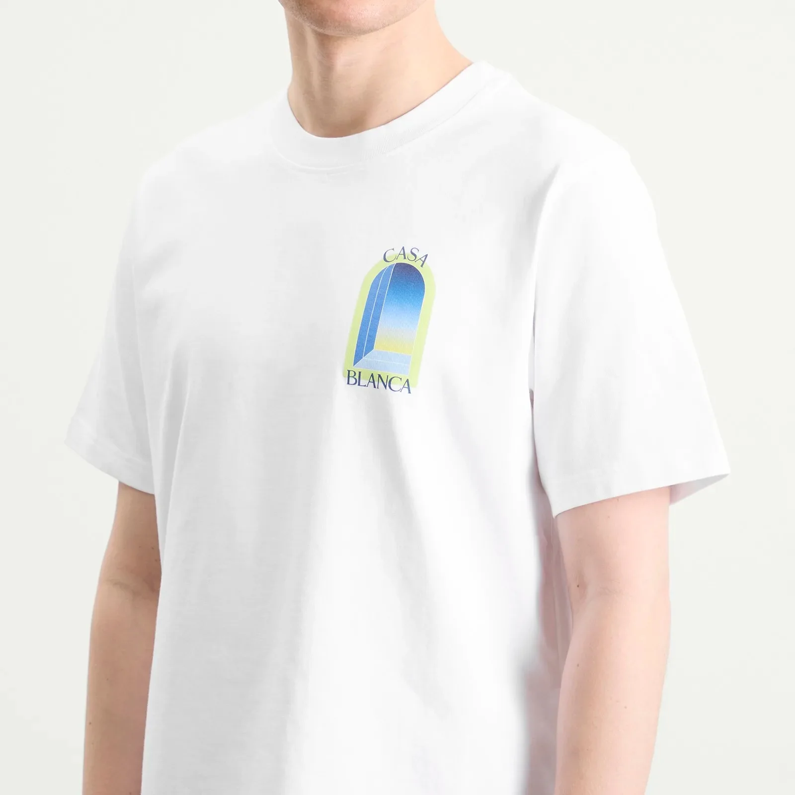 Casablanca White & Lime Arches Short Sleeve T‑Shirt - Image 4