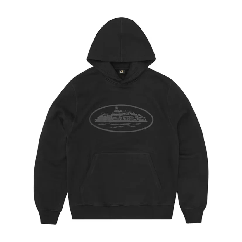 Corteiz Alcatraz V2 Hoodie Triple Black