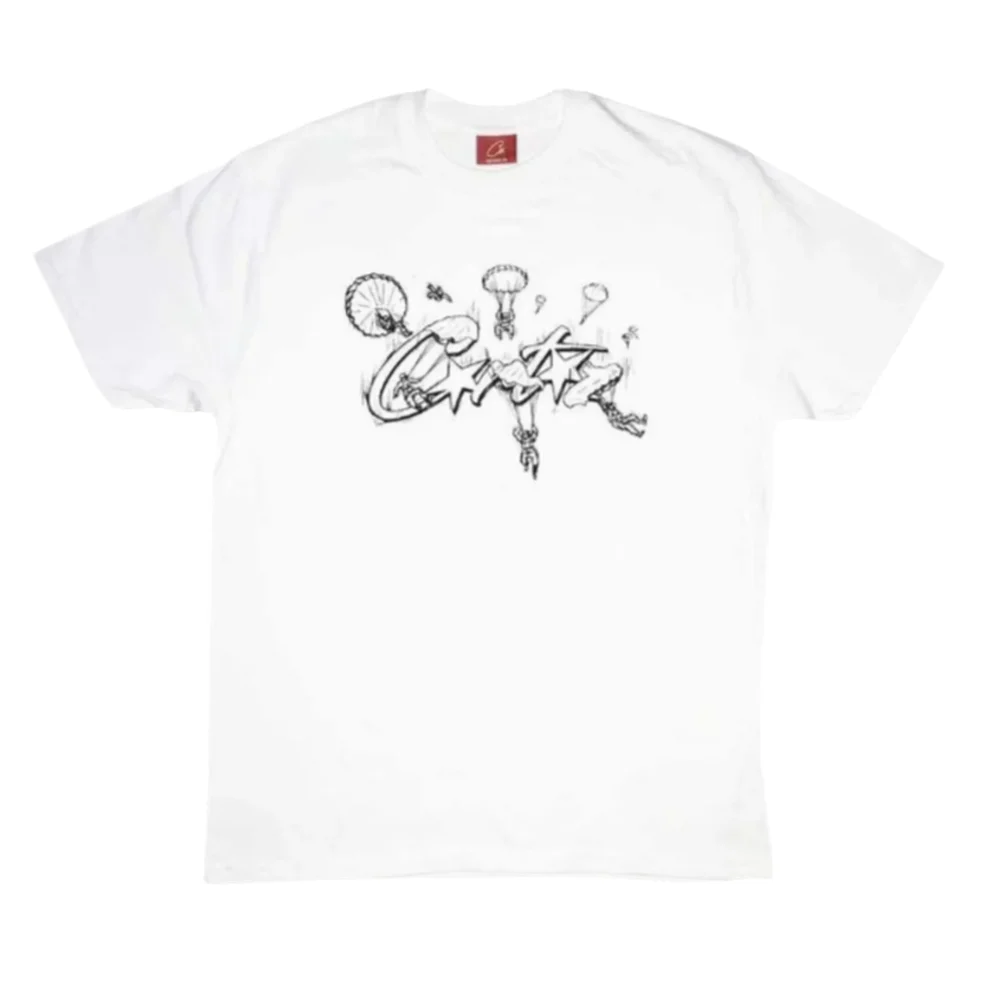 Corteiz Allstarz Skydiver Tee White