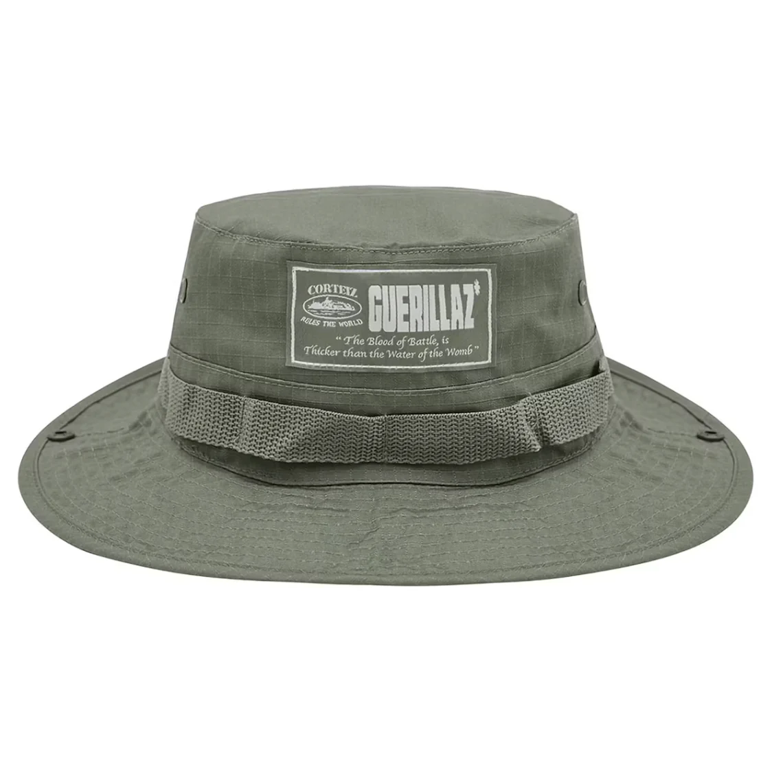 Corteiz Guerillaz Bucket Hat Tonal Khaki