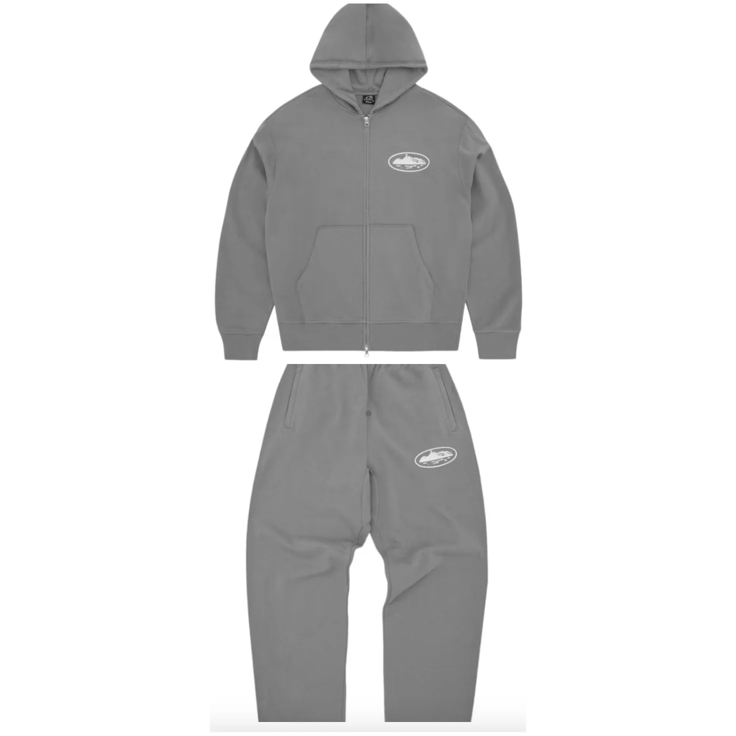 Corteiz Island Puff Print Full Set Gully Grey
