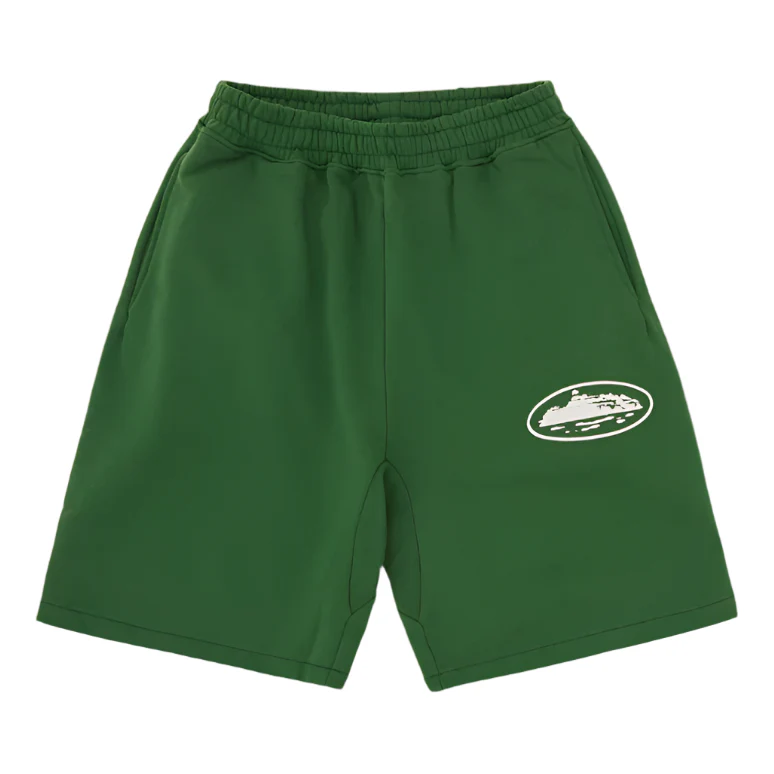 Corteiz Island Puff Print Sweatshort Green